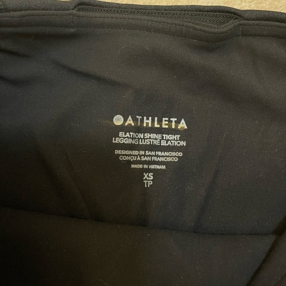 Athleta elation shine tight in black women’s size XS - Picture 7 of 11